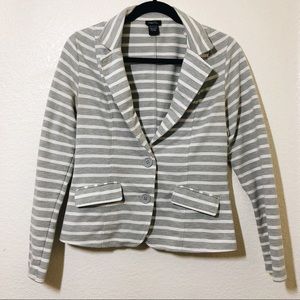 Cotton striped blazer